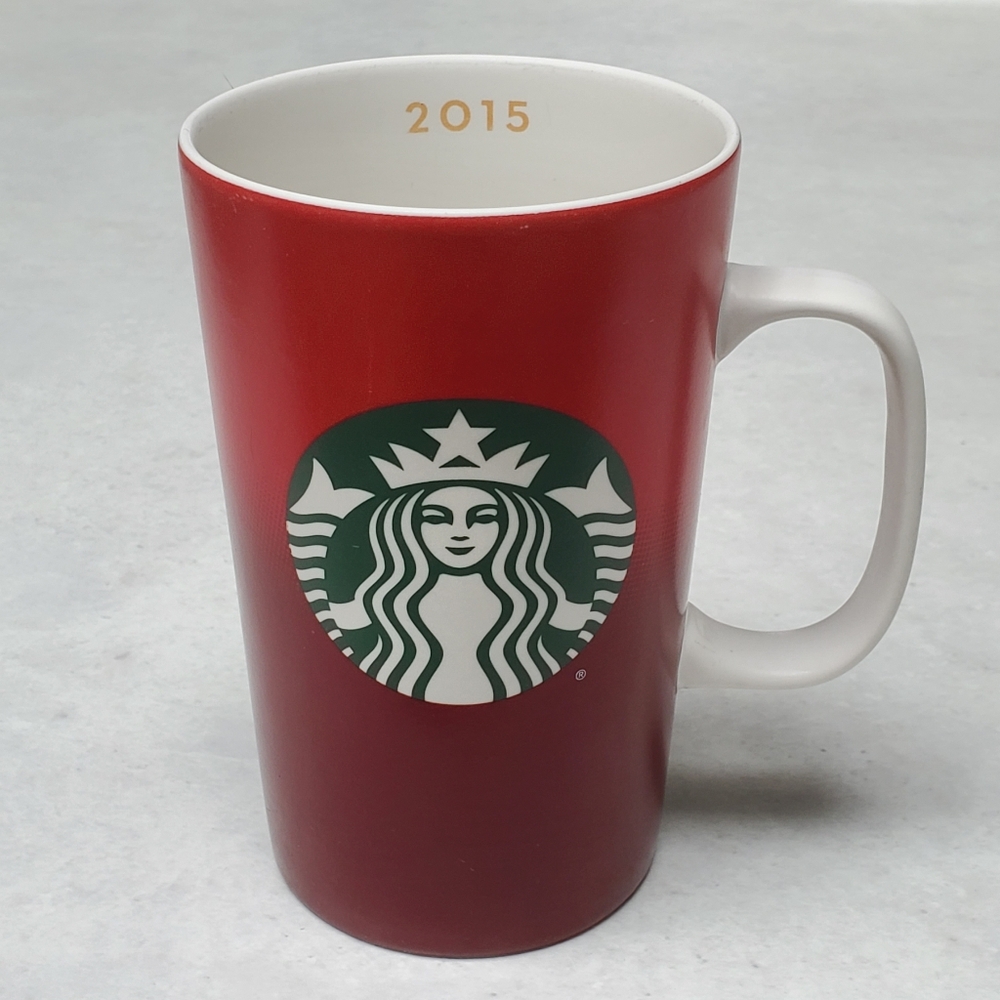 Starbucks 2015 Red Ombre Holiday Mug Cup 16 Fl Oz